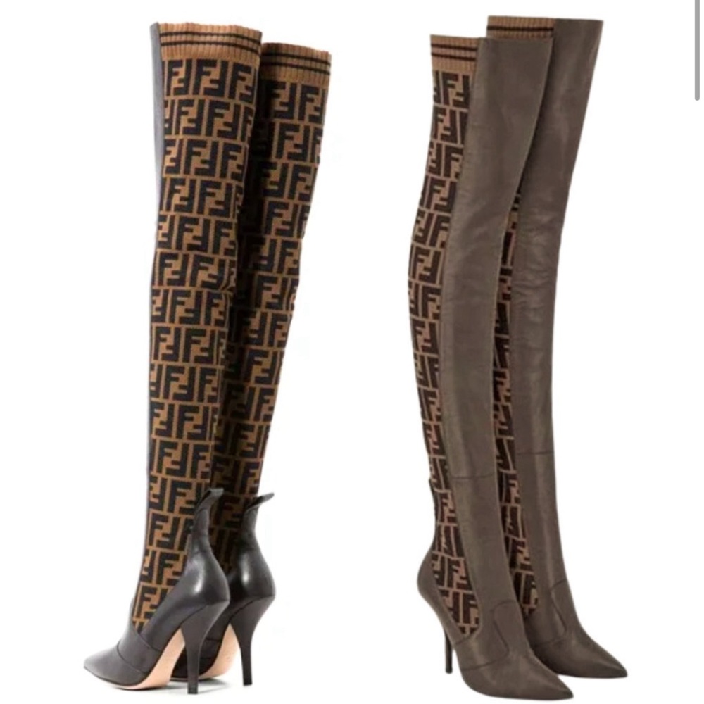 Fendi Zucca Over the knee boot size 39